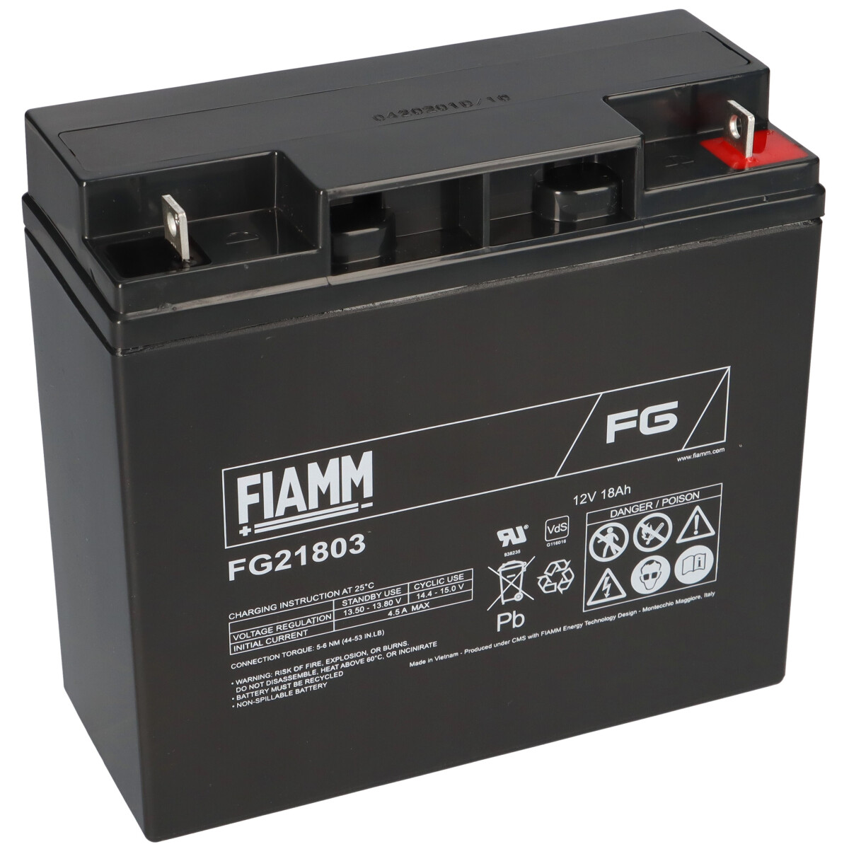 Fiamm MonoLite 12SLA75 Akku Blei PB 12Volt 75Ah, Nachfolger 80Ah