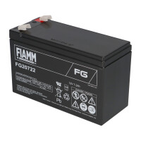 FIAMM FG20722 Standard AGM Bleiakku 12V 7,2Ah T2 / Faston 6,