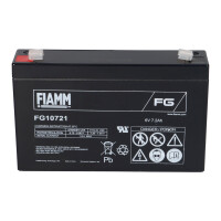 FIAMM FG10721 Standard AGM Bleiakku 6V 7,2Ah T1 / Faston 4,8