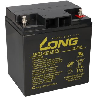 Kung Long Akku 12V 28Ah Pb Batterie Bleigel WPL28-12TN Longlife