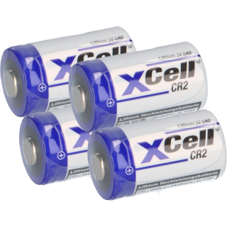 4x XCell Photobatterie CR2 Lithium 3V 850mAh CR15H CR15H270 CR17355 DLCR2 CR15H270