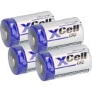4x XCell Photobatterie CR2 Lithium 3V 850mAh CR15H...