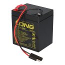 Kung Long Blei Akku AGM 12V 5 Ah WP5-12 mit Stecker für Rasenmäher z.B. Sabo 43-Vario E Toro Briggs Stratton