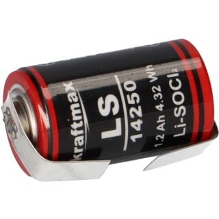 4X EEMB 1/2 AA 3,6V Li-SOCL₂ Batterien ER14250 LS 14250/3,6V Lithium-Thionylchlorid 1/2 AA 1200 mAh/Li-SOCL₂ Batteries mit extrem hoher Energiedichte Nicht wiederaufladbar 