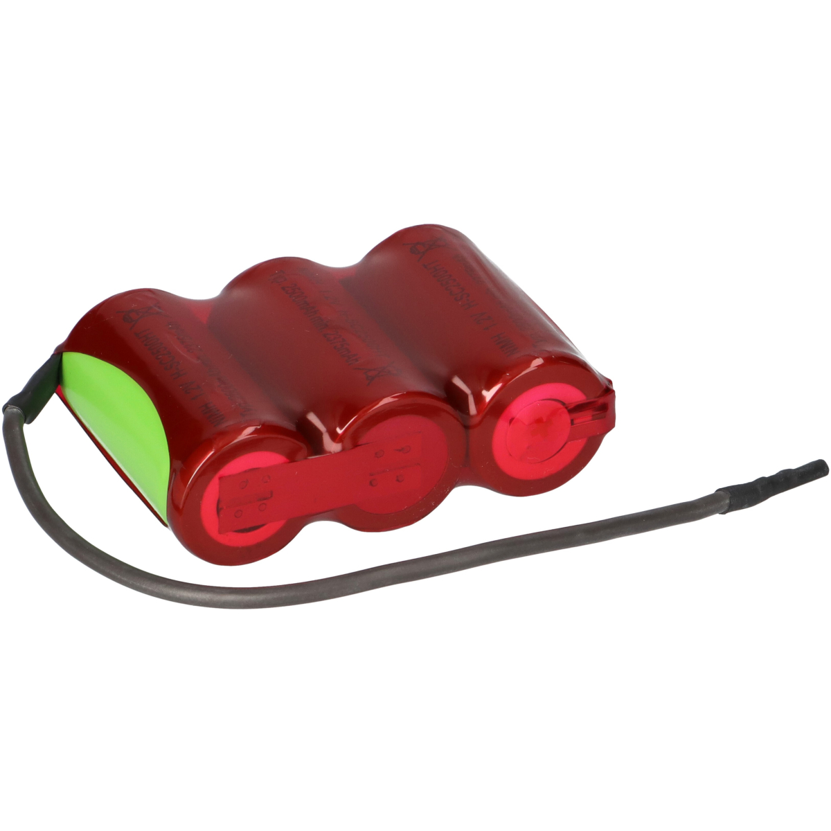 Akku 3,6V 2500mAh Sub C NiMH F1x3 Notlicht Faston + Kabel 2,8mm -