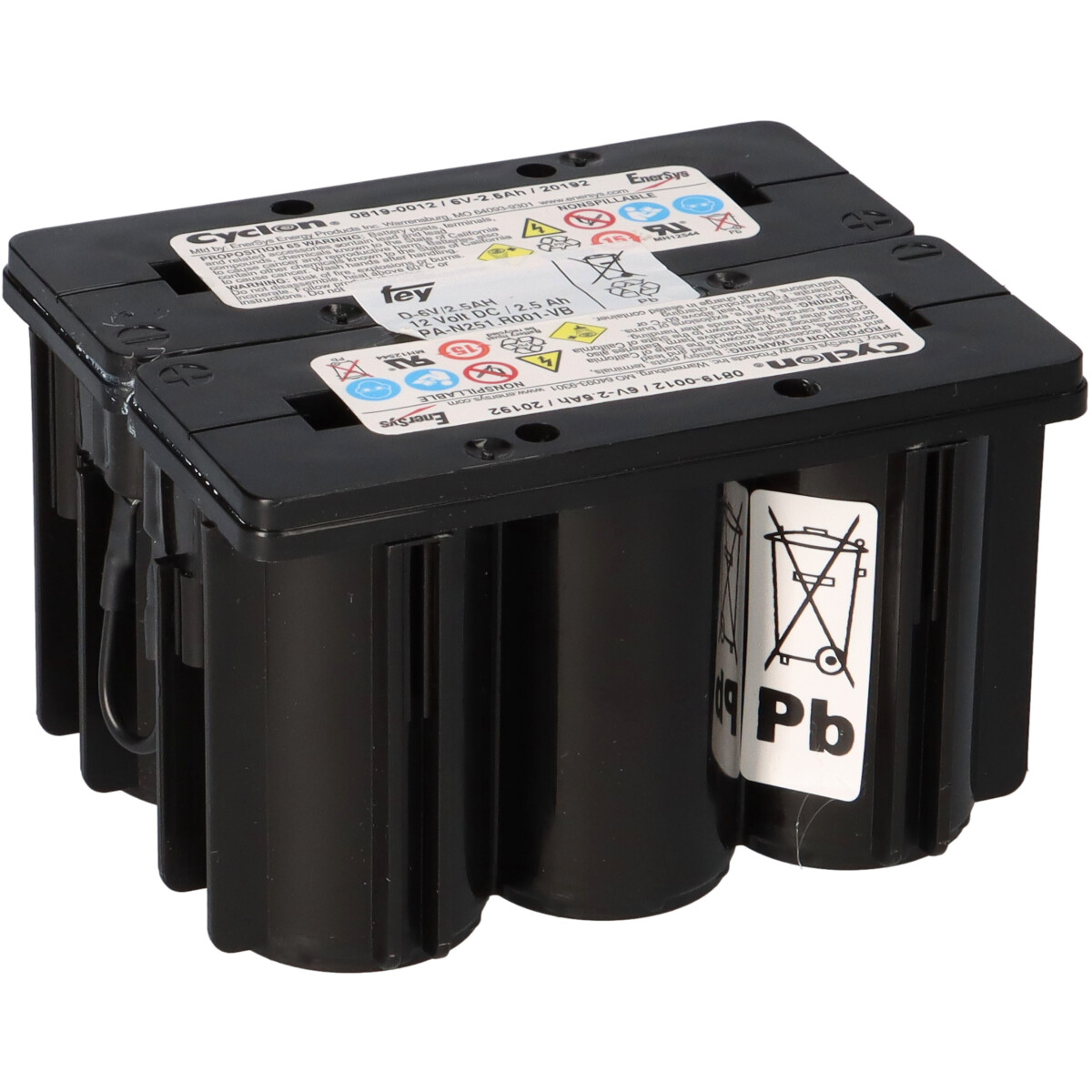 EnerSys Hawker CYCLON 2.5-12 2x3, Artikel 0819-0020 Reinblei-Akku 12V 2,5Ah – Faston 4,8 mm