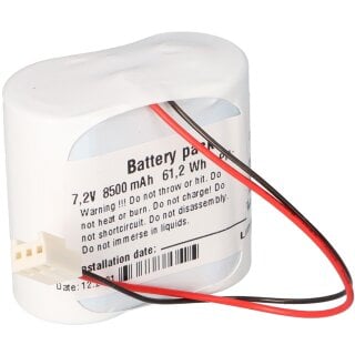 Lithium Batteriepack mit Kabel und Molex Stecker 2x Baby C Zellen 7,2V 8500mAh