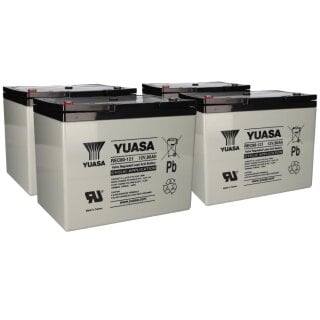 4x Yuasa Blei-Akku REC80-12I Pb 12V / 80Ah Zyklenfest, M6 Innengewinde