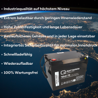 4x Q-Batteries 12LC-75 AGM Akku – 48V 77Ah Deep-Cycle-