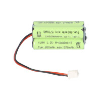 Notleuchten-Akku 4,8V 600mAh NiMH AAA / Micro Kabel + Stecke