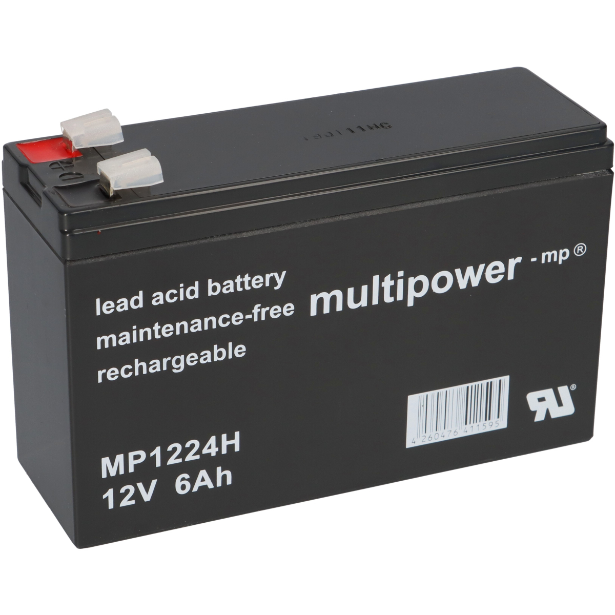 Multipower Blei-Akku MP1224H 12V 6Ah Hochstrom Faston 6,3mm