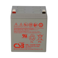 CSB HRL1225W High-Rate Long-Life AGM Bleiakku 12V 5,8Ah 25 W