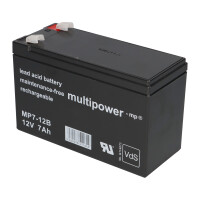 Multipower MP7-12B AGM Bleiakku 12V 7Ah – F6,3 6