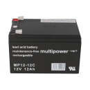 Multipower Blei-Akku MP12-12C Pb 12V/12Ah Zyklenfest Faston 6,3mm