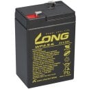 Kung Long WP4.5-6 Blei Akku 6 Volt 4,5Ah mit Faston 4,8mm passend Handlampen