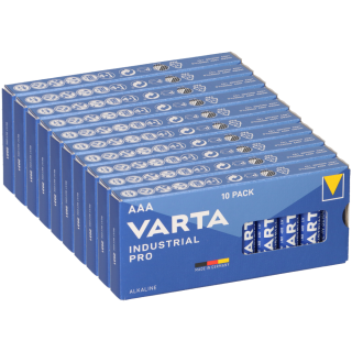 100x VARTA Industrial Micro AAA MN2400 Alkaline 4003 LR03 Hochwertige Batterien