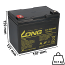 Ersatzakku für Dietz Bechle Agin 6 und 10 2x 12V (24V) 36Ah Zyklenfest AGM Long