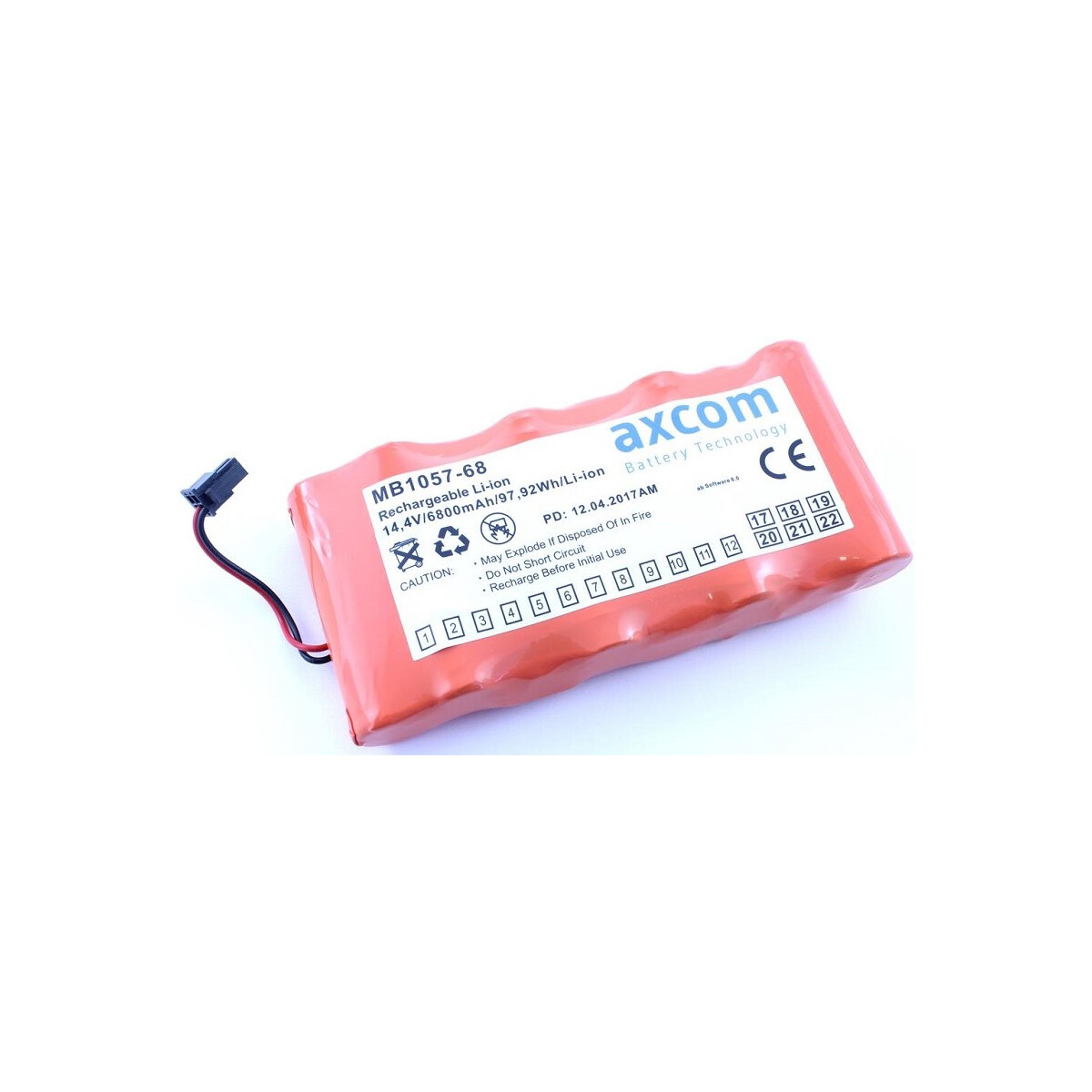 Li-Ion Akku für Siemens SC6002XL/SC6802XL/Dräger Infinity Gamma, Delta -14,4V 6,8Ah