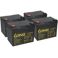 4x Kung Long U1-36NE AGM-Akkus 12V 36Ah (48V) – f&uuml