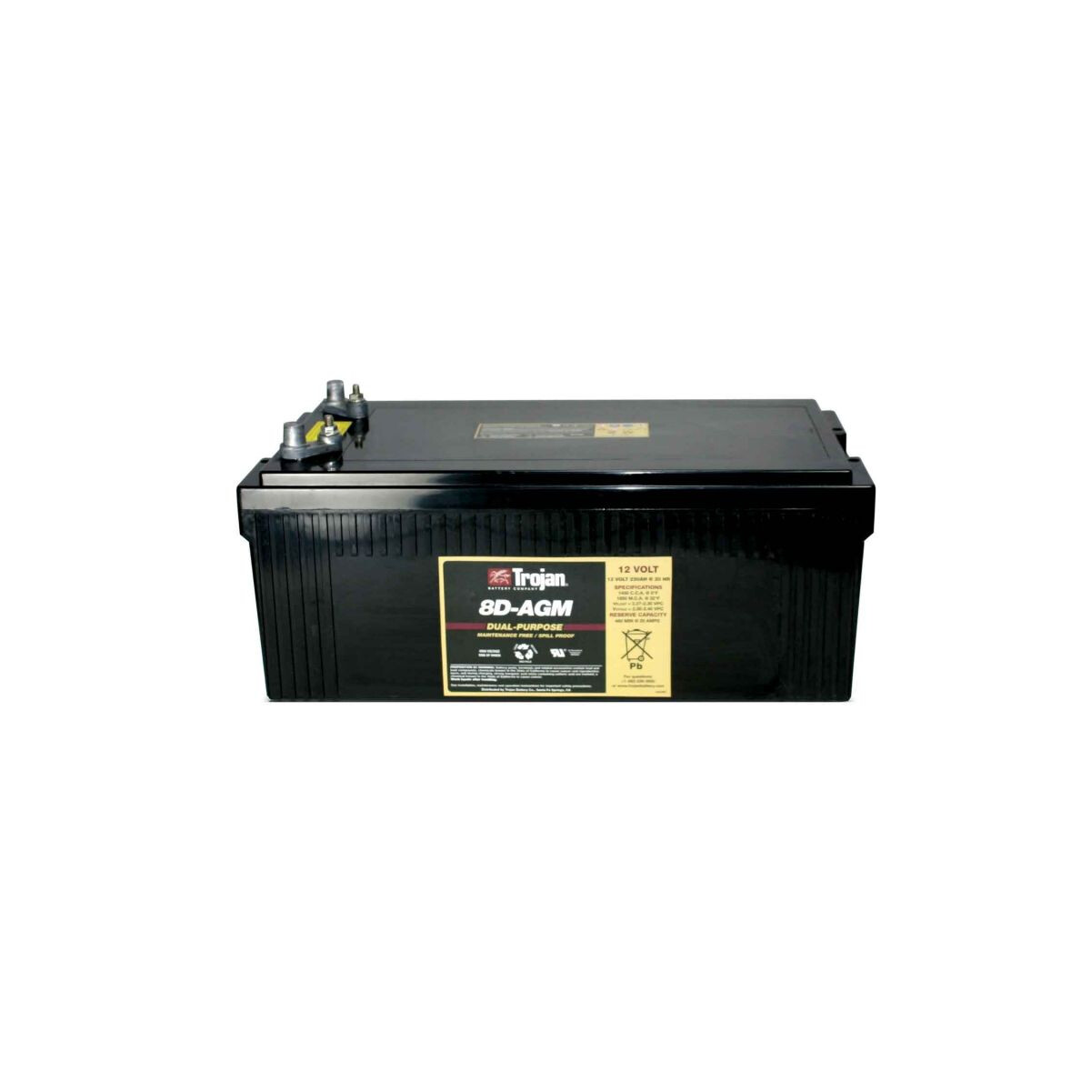 Trojan 8D-AGM 12 V 230 Ah AGM Batterie – DT-Anschluss