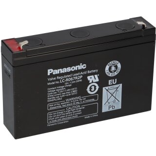PB Akku Panasonic LC-R067R2P für Imed Gemini PC1 Infusionspumpe - 6V 7,2Ah