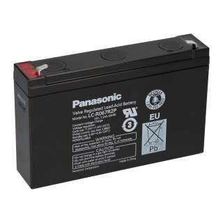 PB Akku Panasonic LC-R067R2P für Philips Pagewriter M1770A - 6V 7,2Ah