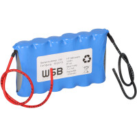 Akku Notleuchten 7,2V 2100mAh NiMH 4/5 A F1x6 20cm Kabel 1