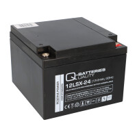 Q-Batteries 12LSX-24 12V 24Ah Blei-Vlies-Akku / AGM 10 Jahre
