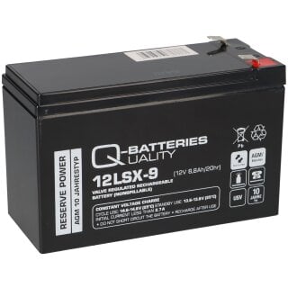 Q-Batteries 12LSX-9 12V 8,8Ah Blei-Vlies-Akku / AGM 10 Jahre