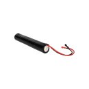 Notleuchtenakku NiCd 4,8V 4500mAh L1x4 Mono D mit Kabel und Faston-Buchsen -4,8mm +6,3mm