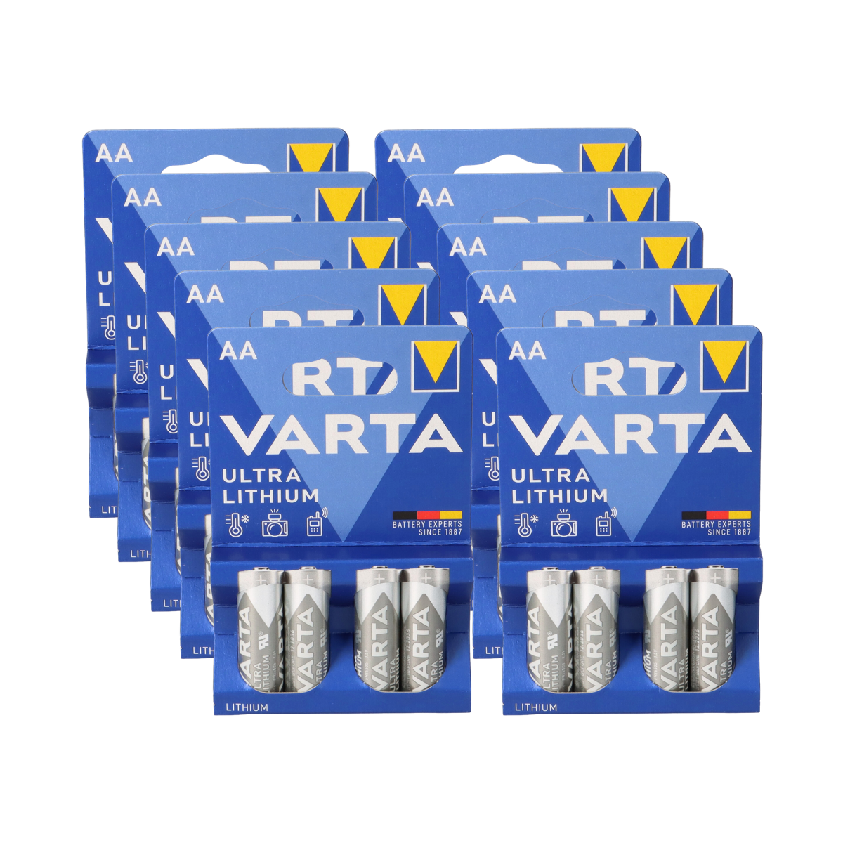 40x Varta Ultra Lithium AA Mignon Batterie 10x 4er Blister 6106