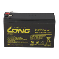 Kung Long WP1224W 12V 6Ah AGM Bleiakku F1 4,8mm Hochstrom 2