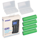 SET VC2 2-Schacht Lithium USB-Ladegerät + 4x VTC5A...