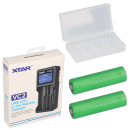 SET VC2 2-Schacht Lithium USB-Ladegerät + 2x VTC5A...
