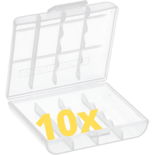 10x Aufbewahrungsbox Akkubox für 4x AA oder 5x AAA Akkus Batterien