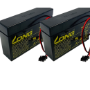 2x Kung Long Akku WP0.8-12H 12V 0,8Ah Heim und Haus Stecker AGM Blei Batterie