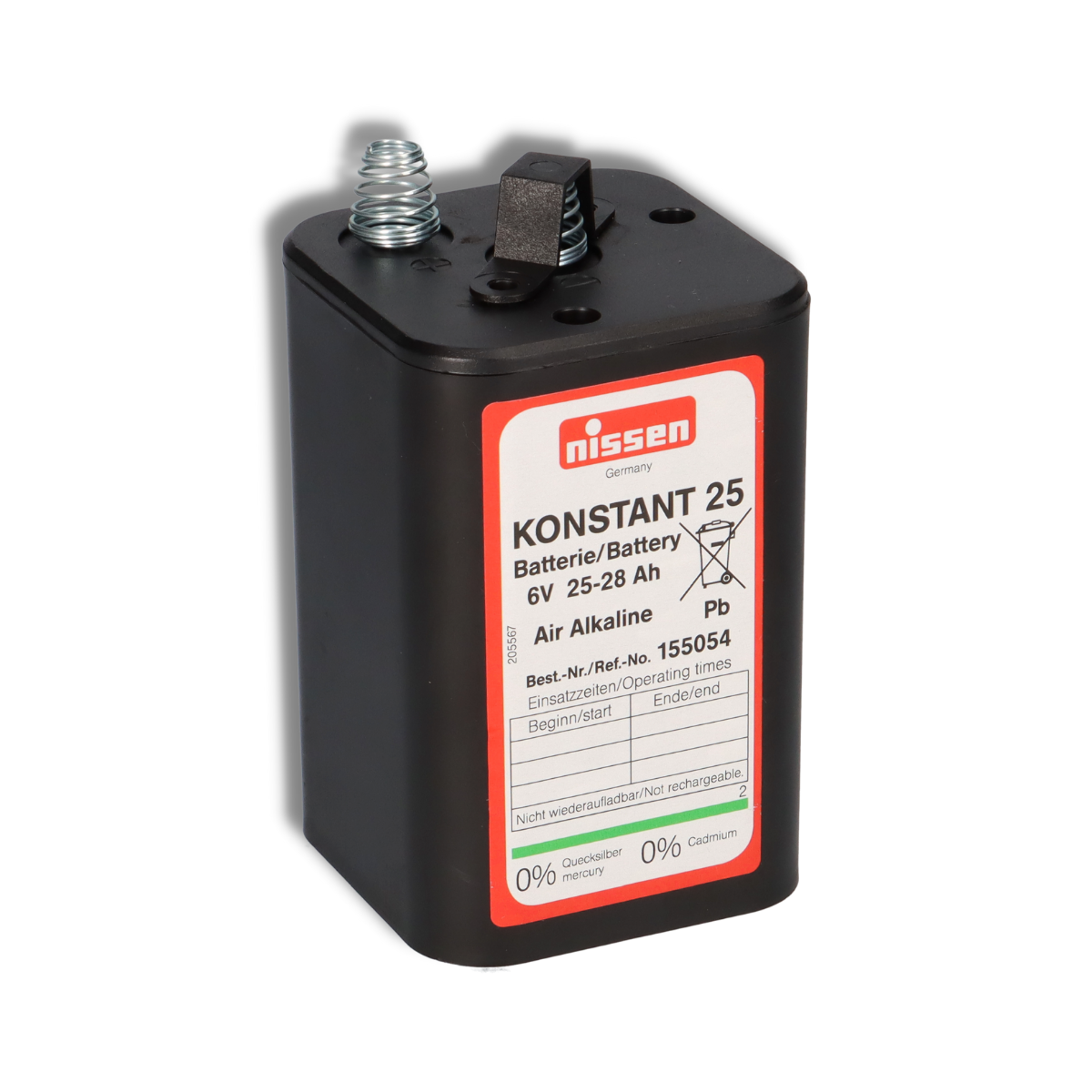 Nissen 4R25 Konstant 25 - 6V / 25-28Ah Luftsauerstoff - ohne Quecksilber und Cadmium