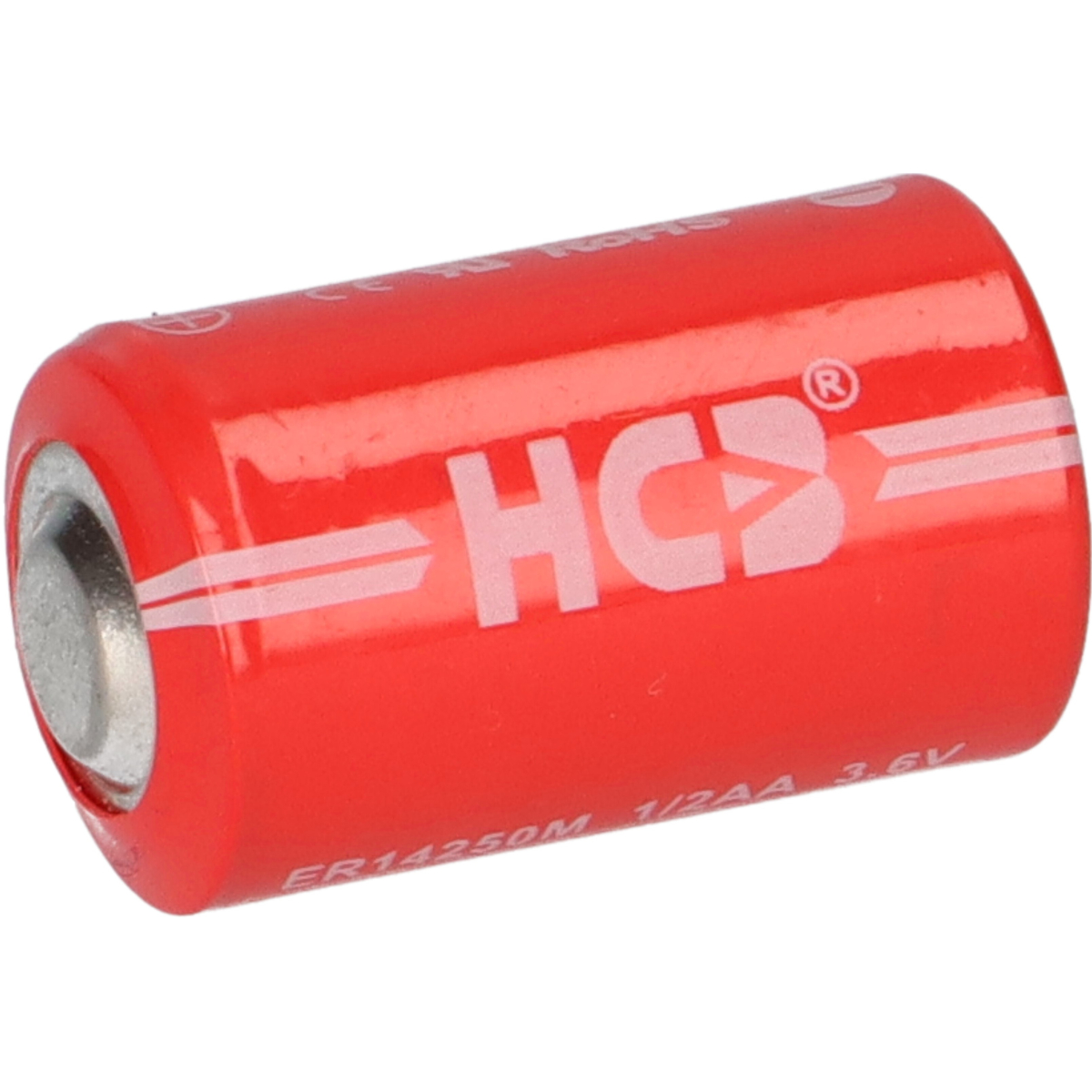 HCB Lithium 3,6V Batterie ER14250M 1/2AA-Zelle, Hochstrom -40°C + 85°C