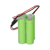 Notleuchten-Akku NiMH 4,8V 1800mAh AA L2x2 Kabel 20cm 3