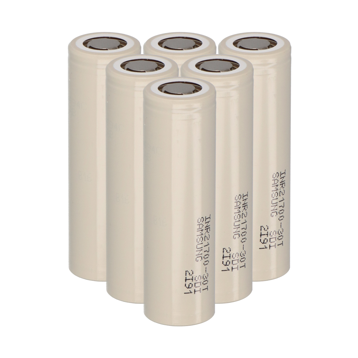 6x Samsung INR21700-30T 3,6V 3000mAh 35A Li-Ion-Akku