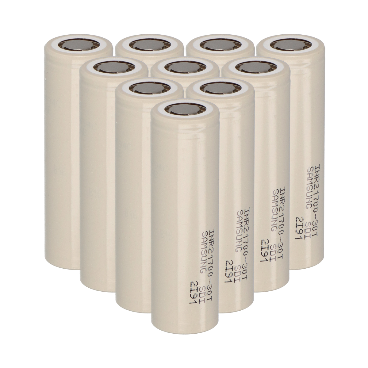 10x Samsung INR21700-30T 3,6V 3000mAh 35A Li-Ion-Akku