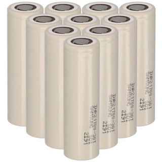 10x Samsung INR21700-30T 3,6V 3000mAh 35A Li-Ion-Akku