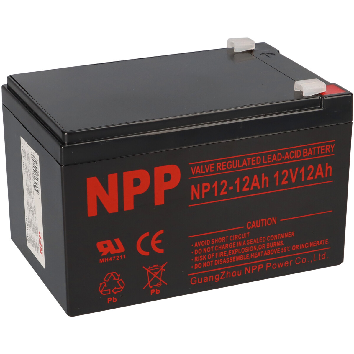 NPP NP12-12 AGM Akku 12V 12Ah – passend für USV, Notstrom, Alarm & Telekom