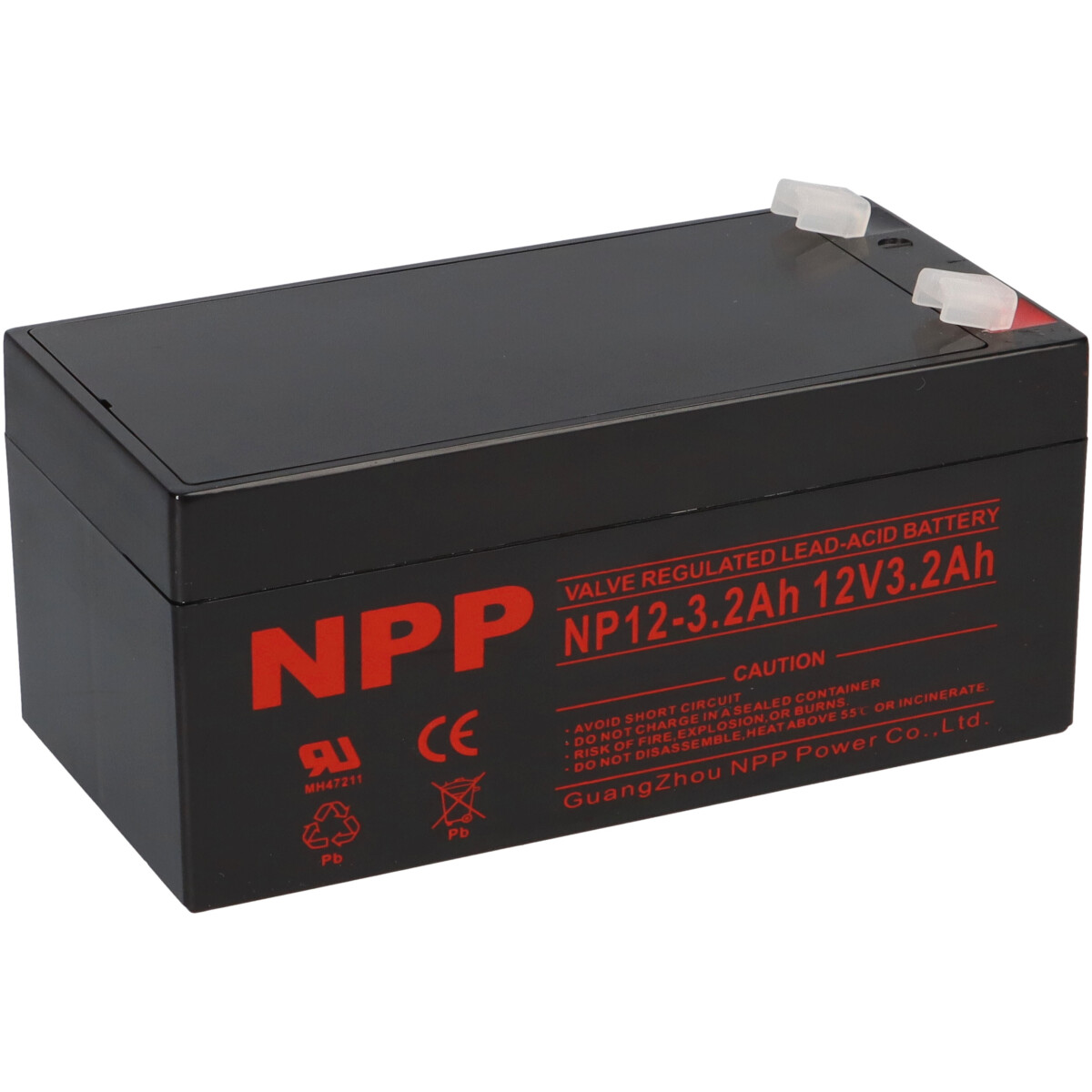 NPP NP12-3.2 AGM Akku 12V 3,2Ah – passend für Notlicht, Alarm & Steuerung