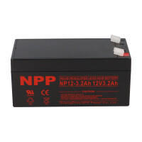 NPP NP12-3.2 AGM Akku 12V 3,2Ah – passend für Not