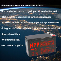NPP NP12-7.2 AGM Akku 12V 7,2Ah  gallery 7_2nd