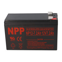 NPP NP12-7.2 AGM Akku 12V 7,2Ah – passend für USV