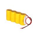 Akkupack 4,8V 4,0Ah NiCd F1x4 Notleuchten HT 20cm Kabel F41NICD4000