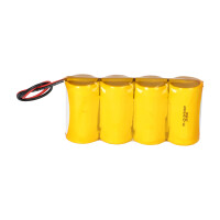 Notleuchten-Akku 4,8V 4000mAh NiCd F1x4 20 cm Kabel 4