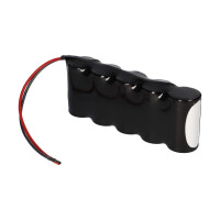 Notleuchtenakku 6V 4000mAh NiCd F1x5 HT | 20cm Kabel 6